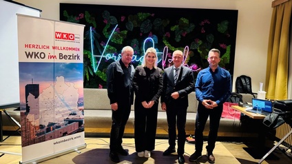 (v.l.n..r.)KommR. Walter Schleps (Vorstadtliebe), Sophie Dirnberger (Vorstadtliebe), BO Christian Timmermann, Daniel Thunhardt (Anandaweb)                                         