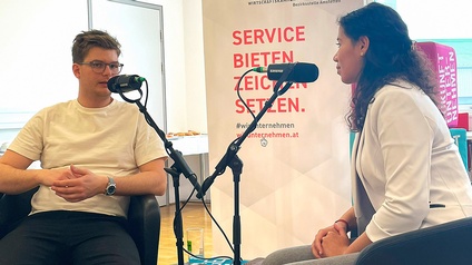 Jungunternehmer Christian Gruber im Podcast-Interview mit Martha Rivadeneira-Caldas