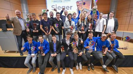 Gruppenfoto der Sieger des Lehrlingshackathon 2025 Kärnten