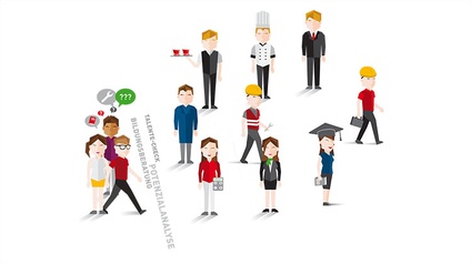 Figuren, die unterschiedliche Berufe symbolisieren