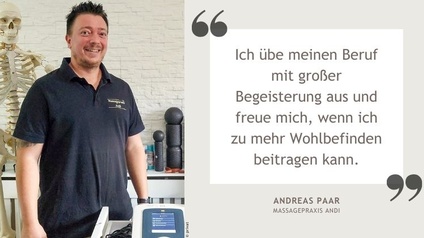 Andreas Paar, Massagepraxis Andi
