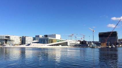 Osloer Oper mit Baustelle
