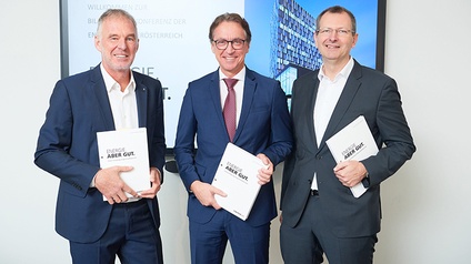 CFO Andreas Kolar, CEO Leonhard Schitter, COO Stefan Stallinger der Energie AG