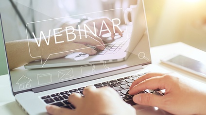 Webinar, Laptop, schreiben am Laptop