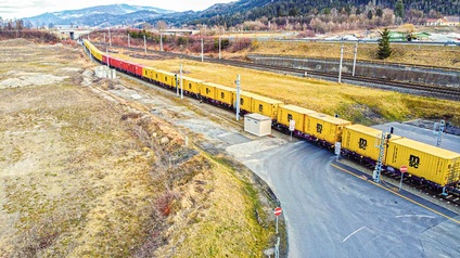 Container-Transport auf der Schiene