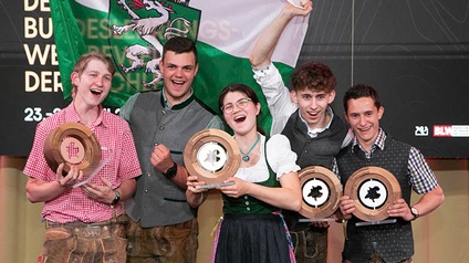 Die siegreichen steirischen Teilnehmer beim Bundeslehrlingswettbewerb der Tischler