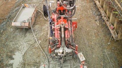 Im Quartier Meischlgasse werden derzeit die Erdsonden gebohrt.