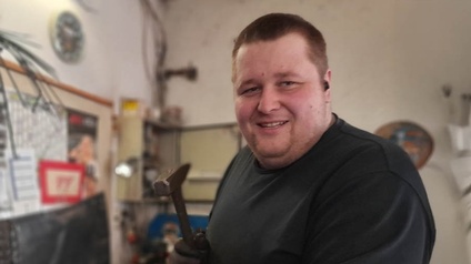 David Syn bei der Arbeit