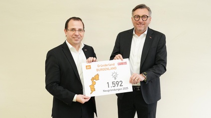 Wirtschaftskammerpräsident Mst. Andreas Wirth und Wirtschaftskammerdirektor Harald Schermann (v. l.) 