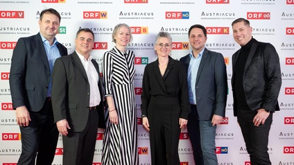 Patrick Hombauer, Fachgruppengeschäftsführer Markus Klausner, Iris Gager, Eveline Rabold, Fachgruppenobmann Ronald Fenk und WKÖ-Fachverbandsobmann Jürgen Bauer (v. l.) 