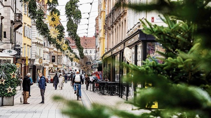 Innenstadt Graz Weihnachtsgeschäft