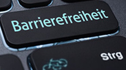 Tastatur, wo eine Taste mit Barrierefreiheit beschriftet ist