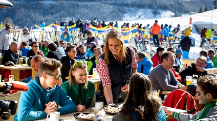 Die Gastronomiebetriebe an den Skipisten waren in den letzten Tagen bis auf den letzten Platz gefüllt
