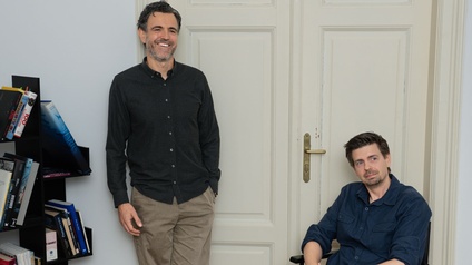 Michael Baumgartner (l.) und Kevin Karbon (r.) sind mit ihrem Unternehmen seit mehr als 20 Jahren „Alles-Bewegt-Bild“-Anbieter.