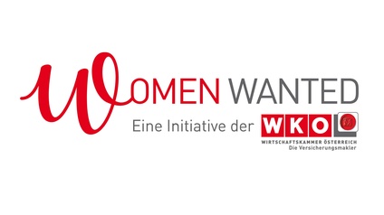 Bild-Text-Logo der Initiative Women Wanted des Fachverbands Versicherungsmakler