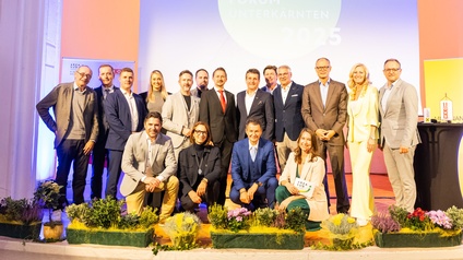 Gruppenfoto auf der Bühne