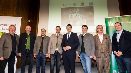 Teilnehmer der Diskussionsrunde zum Wölfe in Kärnten 