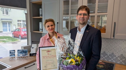 Paoulina Zipfel mit Außenstellenobmann Mathias Past