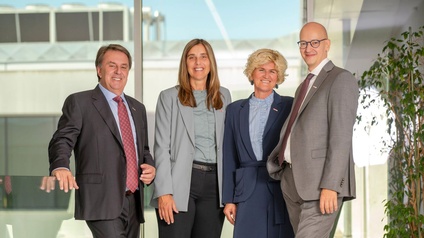 Gruppenfoto (v.l.): WKNÖ-Direktor Johannes Schedlbauer, WKNÖ-Präsident Wolfgang Ecker und WKNÖ-Direktor Stv. Alexandra Höfer