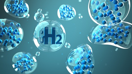 Rendering von Wasserstoffmolekülen