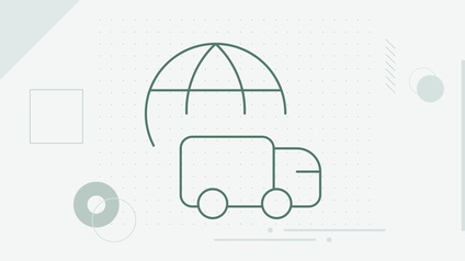 Default Veranstaltungsbild Mobilität  mit grafischen Elementen eines Fahrzeuges und einer Weltkugel