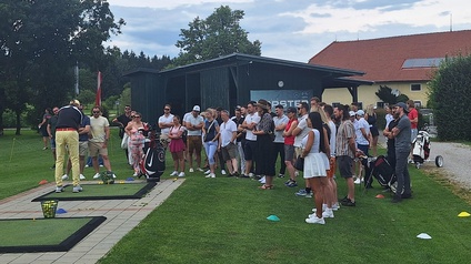 gruppenfoto, golf