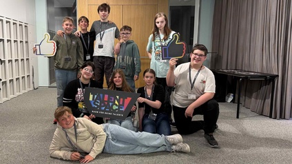 Schülerinnen und Schüler der MS Pichl bei Wels im Talent Space der Wirtschaftskammer Oberösterreich.