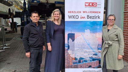 Businesstreffen Floridsdorf: Robert Bartonek, Katharina Graber, Barbara Haindl 