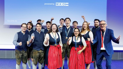 Team Austria und WKO Steiermark-Präsident Josef Herk bei der Berufs-WM in Shanghai