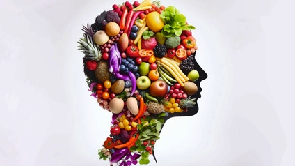 Ein Gesicht aus Gemüse und Obst