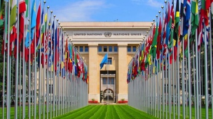 Das Palais des Nations in Genf
