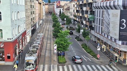 Hernalser Hauptstraße von oben
