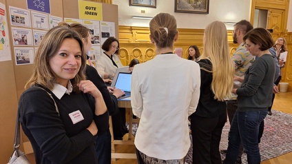 WK Wien-Bezirksobfrau Hernals Martina Pfluger bei der Quartierswerkstatt+