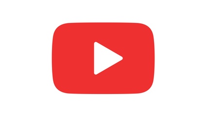 Rotes Rechteck mit weißem Play-Symbol mittig gesetzt