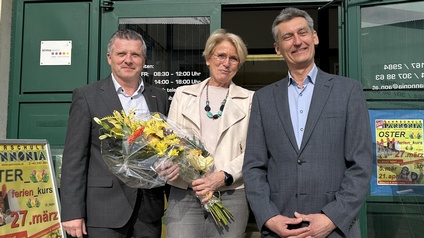 Spartengeschäftsführer Bernhard Dillhof, Eva Bodingbauer-Juhasz und Karl Karner (v. l.) 