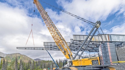 Ein Liebherr-Raupenkran LR 1300.