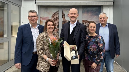 Roman Eder (Obmann der Fachgruppe für das Güterbeförderungsgewerbe), Sandra Horvath, WK-Vizepräsident Martin Horvath, Spartenobmann-Stv. Silke Gruber und Spartenobmann KommR Hans-Dieter Buchinger (v. l.) 