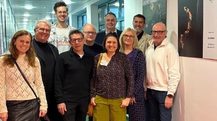 Mst.in Maria Hollunder, Johannes Horngacher, Moritz Gasser, Landesinnungsmeister Erwin Muik, Roman Seidl, Christiane Raffeiner, Fachgruppengeschäftsführer Thomas Kornfeind, WK-Mitarbeiterin Emmi Pachinger sowie die Landesinnungsmeister-Stv. Eric Halwax und Ernst Breitegger (v. l.) 