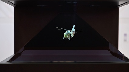 Hologramm eines Hubschraubers