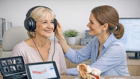 KI-Generiertes Symbolbild vom Hörtest