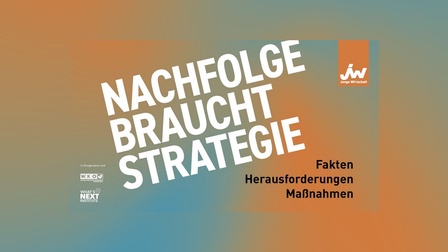 Werbesujet der Jungen Wirtschaft mit Text Nachfolge braucht Strategie