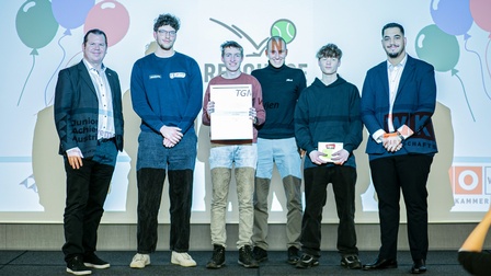 Die Junior Company Rebounce vom TGM überzeugte in der Sonderkategorie mit sozialer und ökologischer Nachhaltigkeit. 