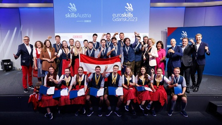 EuroSkills Empfang 2023 Gruppenfoto
