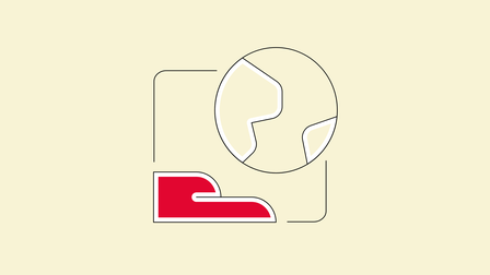 Icon für Kilmaschutz im Handel mit einer Erdkugel über einer geöffneten Hand