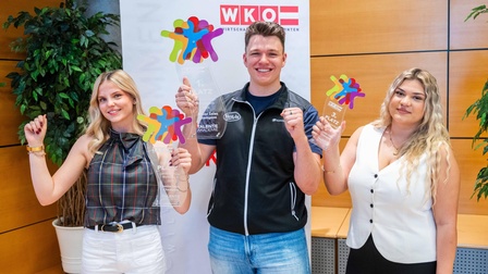 Die drei Gewinner des Junior Sales Champion 2026.