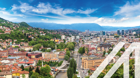 Blick auf Sarajevo, Hauptstadt von Bosnien-Herzegowina