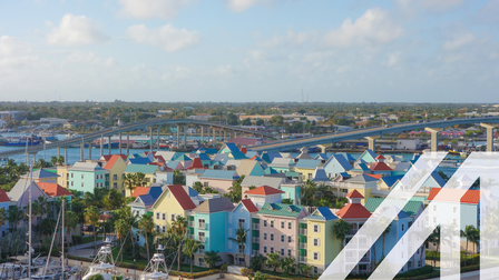 Blick auf Nassau, Hauptstadt von Bahamas