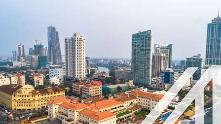 Blick auf Colombo - wirtschaftliche Hauptstadt und größte Stadt von Sri Lanka
