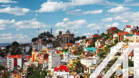 Blick auf die Stadt Antananarivo, Hauptstadt von Madagaskar
