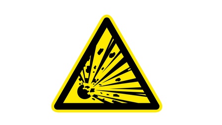 Warnschild für explosive Stoffe
